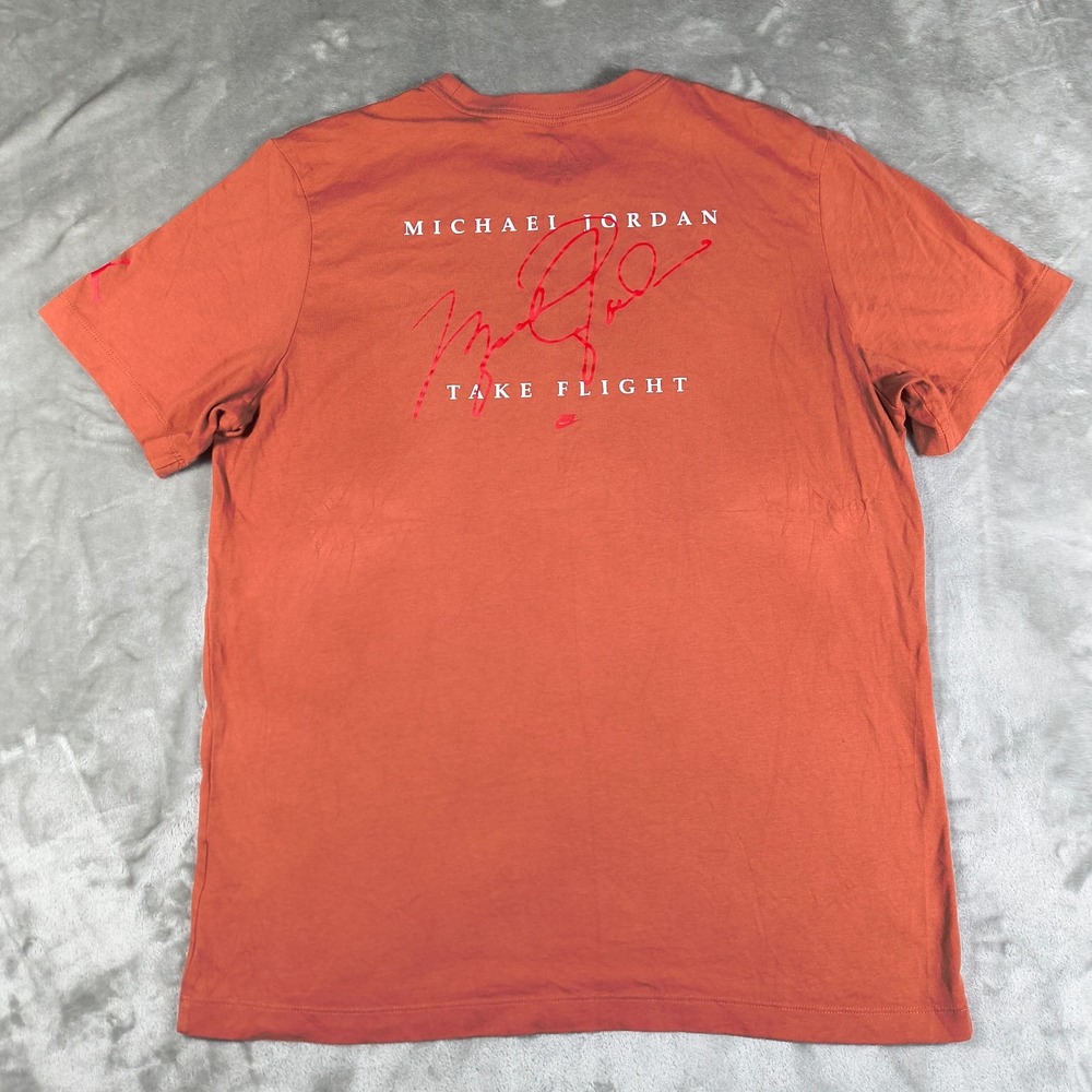 Air Jordan Shirt Mens Large Orange Take Flight Michael Jordan Basketball Nike